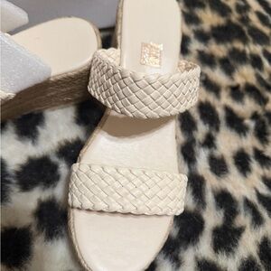 Elegant Cream Woven Women's Sandals